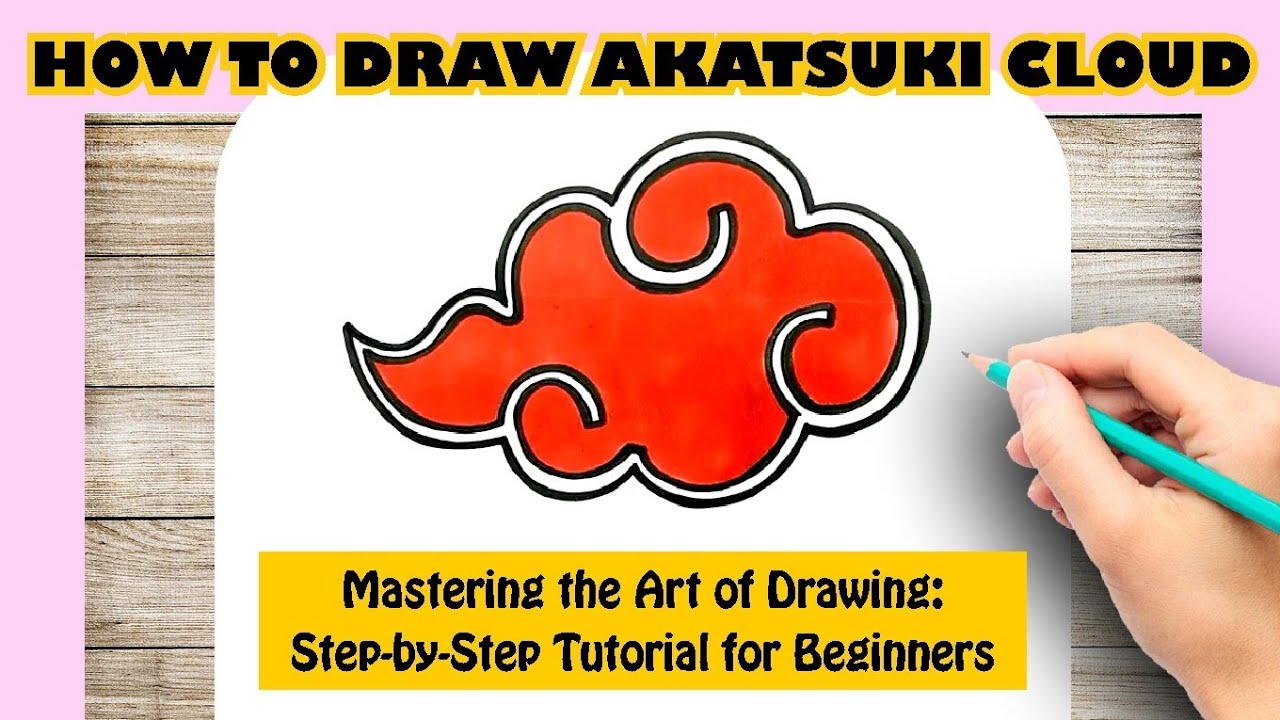 How to draw Akatsuki Cloud (Naruto) step by step, EASY 