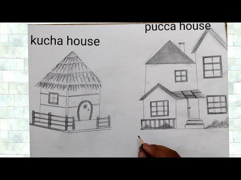 Drawing House with Triangle and Rectangle | Triangle, Drawings, Rectangle