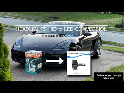 HID to LED Headlight Bulb Conversion (PrecisionLED)  – Porsche 718 Cayman S