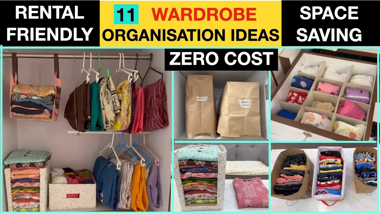 Wardrobe Organisation Ideas - ZERO COST, SPACE SAVING, RENTAL FRIENDLY