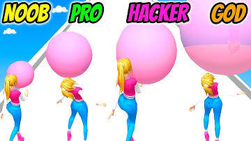 Gum Run 3D - NOOB vs PRO vs HACKER vs GOD