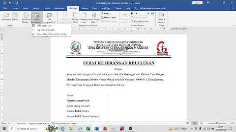 Cara menggunakan fitur mailing (Mail merge) INFORMATIKA by Joel