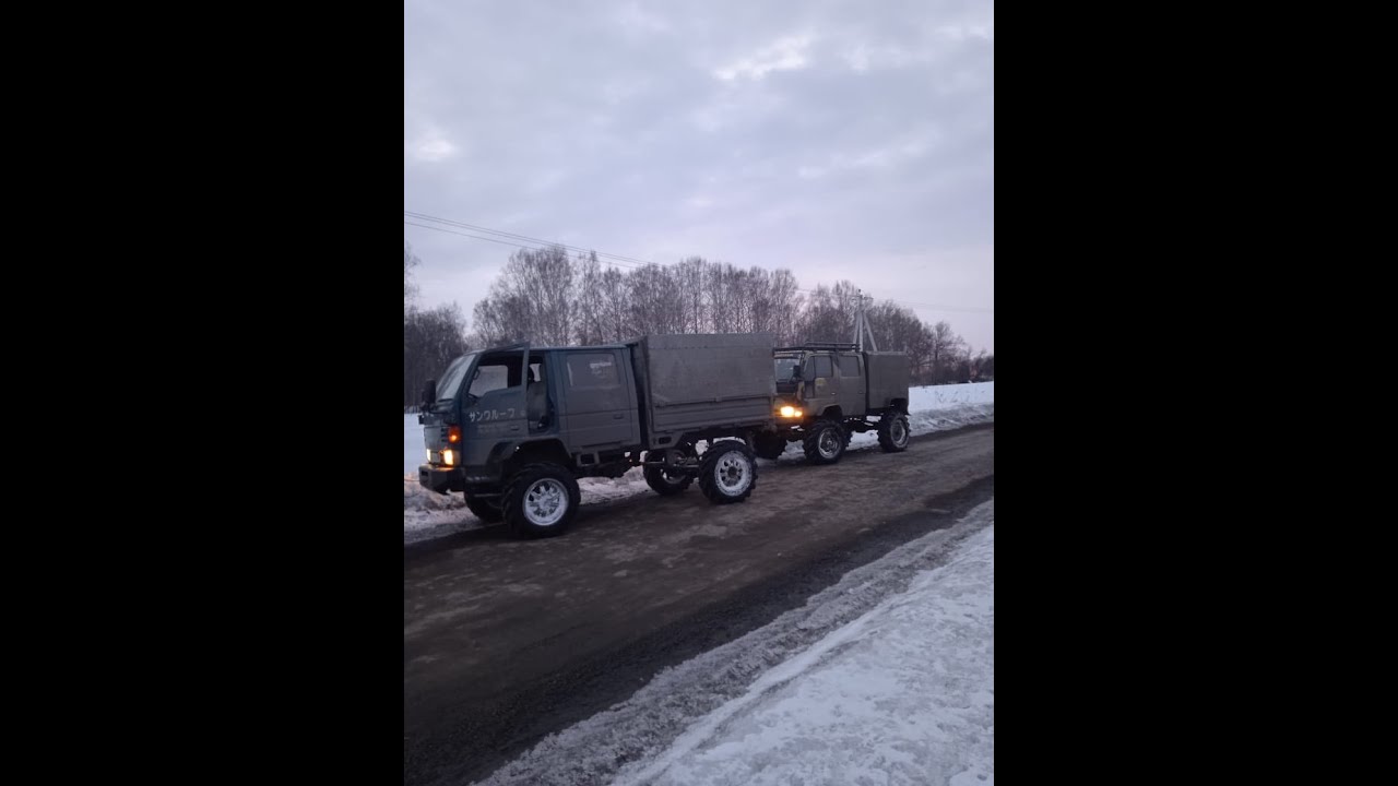 Ниссан атлас на унимогах & Мазда титан на крузаковских мостах ...