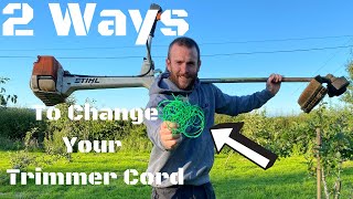How To Change The Cord On Your Strimmer, Weed Eater or Trimmer!! Two Easy Ways To Do It!