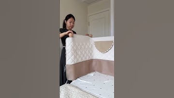 Thumbnail of Immersive baby room layout with crib. Sunlight shines through the gauze curtains,