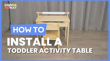 How to Install the Toddler Activity Table and Chair Set with Paper Roll Holder | HY10111 #costway