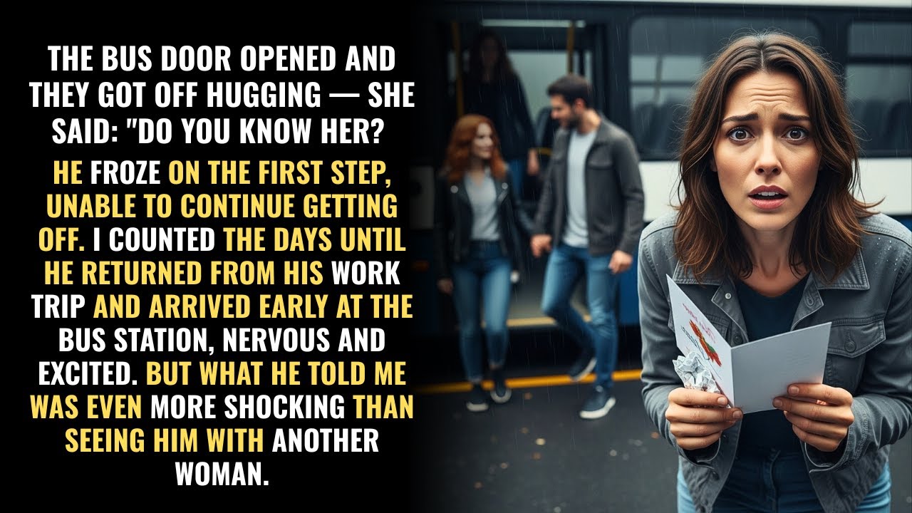 The bus door OPENED and they got off HUGGING—she said: 