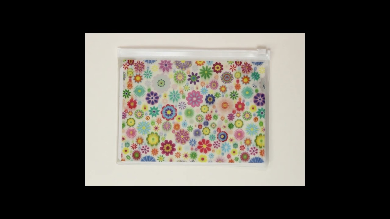 PVCレンチキュラースライダーポーチ 大サイズ 仕切り有り