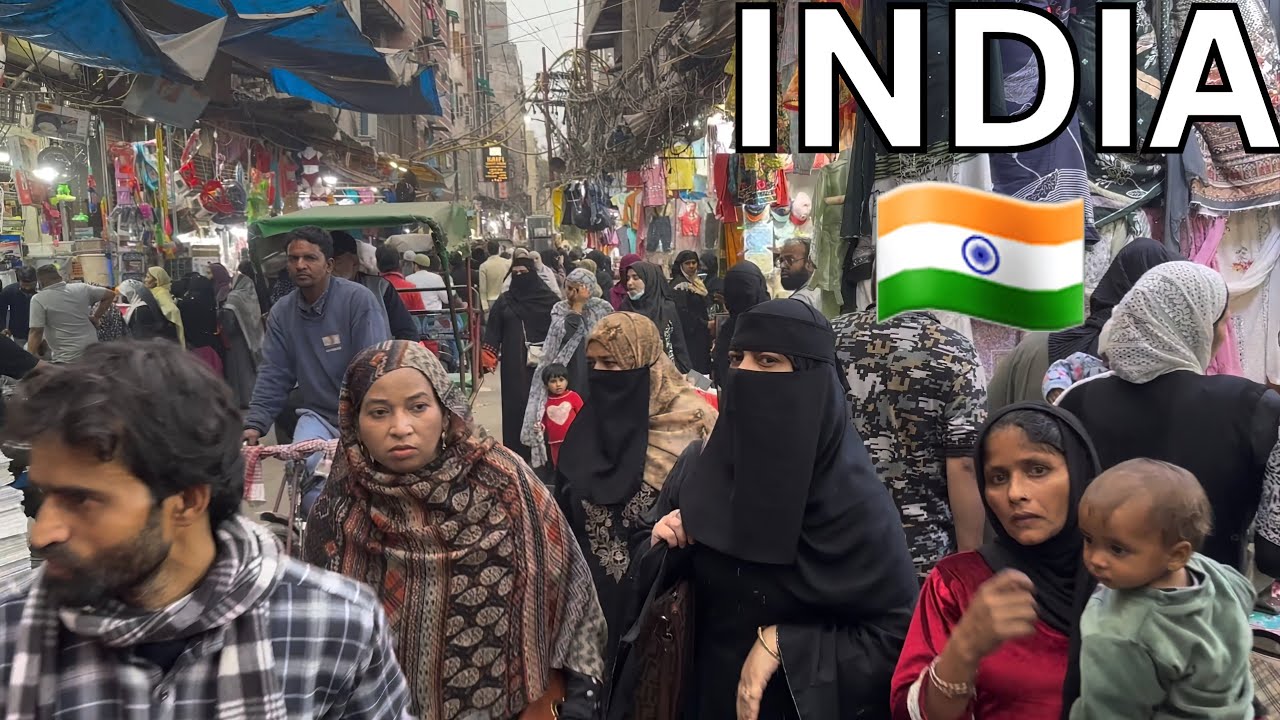 🇮🇳😱😳 DEHI INDIA, ⚠️💥 EXTREME Delhi Market Madness 😮 Paharganj to Sadar Bazaar RAW, 4K, HDR