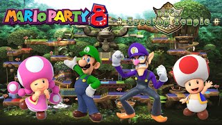 Mario Party 8 - Toadette vs Luigi vs Waluigi vs Toad - DK's Treetop Temple