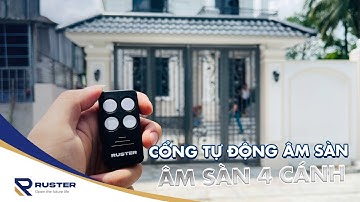MẪU CỔNG TỰ ĐỘNG ÂM SÀN 4 CÁNH ĐỘNG CƠ 24V | Ruster Việt Nam