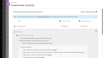 Respondus LockDown Browser Integration - Instructor & Student Experience: Blackboard Learn Ultra