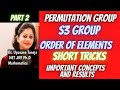 S3 group || Order of elements || Important concepts || Short tricks