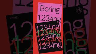 Boring - Not boring - Kinetic type #shorts