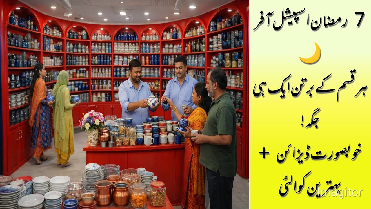 🌙 رمضان اسپیشل کچن پیکج آفر | مکمل 28 پیس گلاس سیٹ اور مزید سامان بہترین قیمت پر