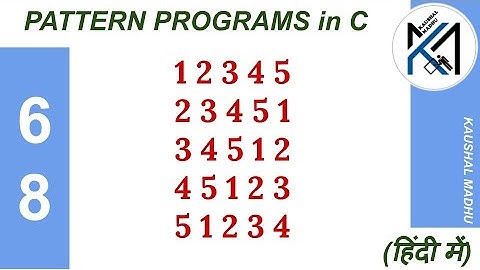 C Program to Display Pattern-68 in Hindi | Kaushal Madhu