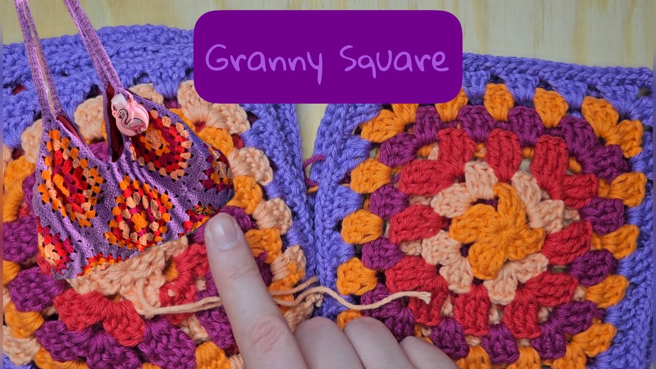 Einfaches Granny Square für Decken, Taschen usw.