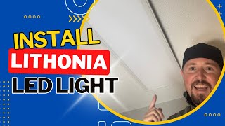 HOW TO Install Lithonia Lighting LED Flat Luminaire + HONEST REVIEW //  Fluorescent Replacement!