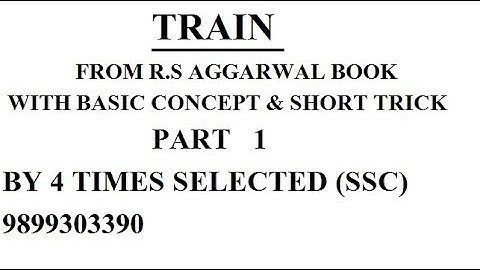TRAIN BASIC CONCEPT & SHORT TRICKS  PART 1