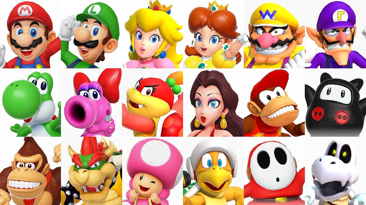 Super Mario Party Series - All Characters