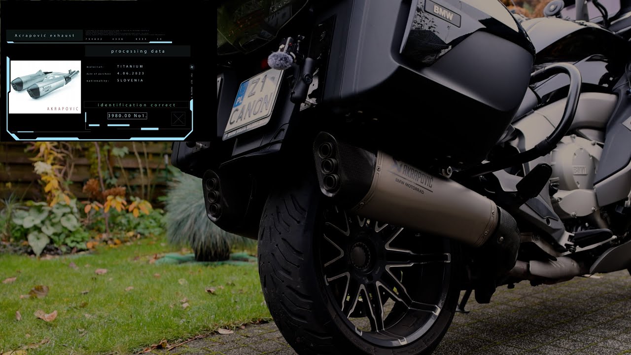 BMW K1600 GTL Akrapovic sound - YouTube