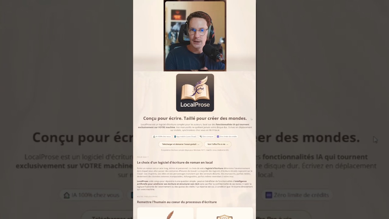 Le traitement de texte et la création d'univers (World-building) avec LocalProse