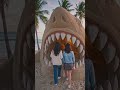 Banana-house built entirely from sand, detailed sand architecture with realistic textures