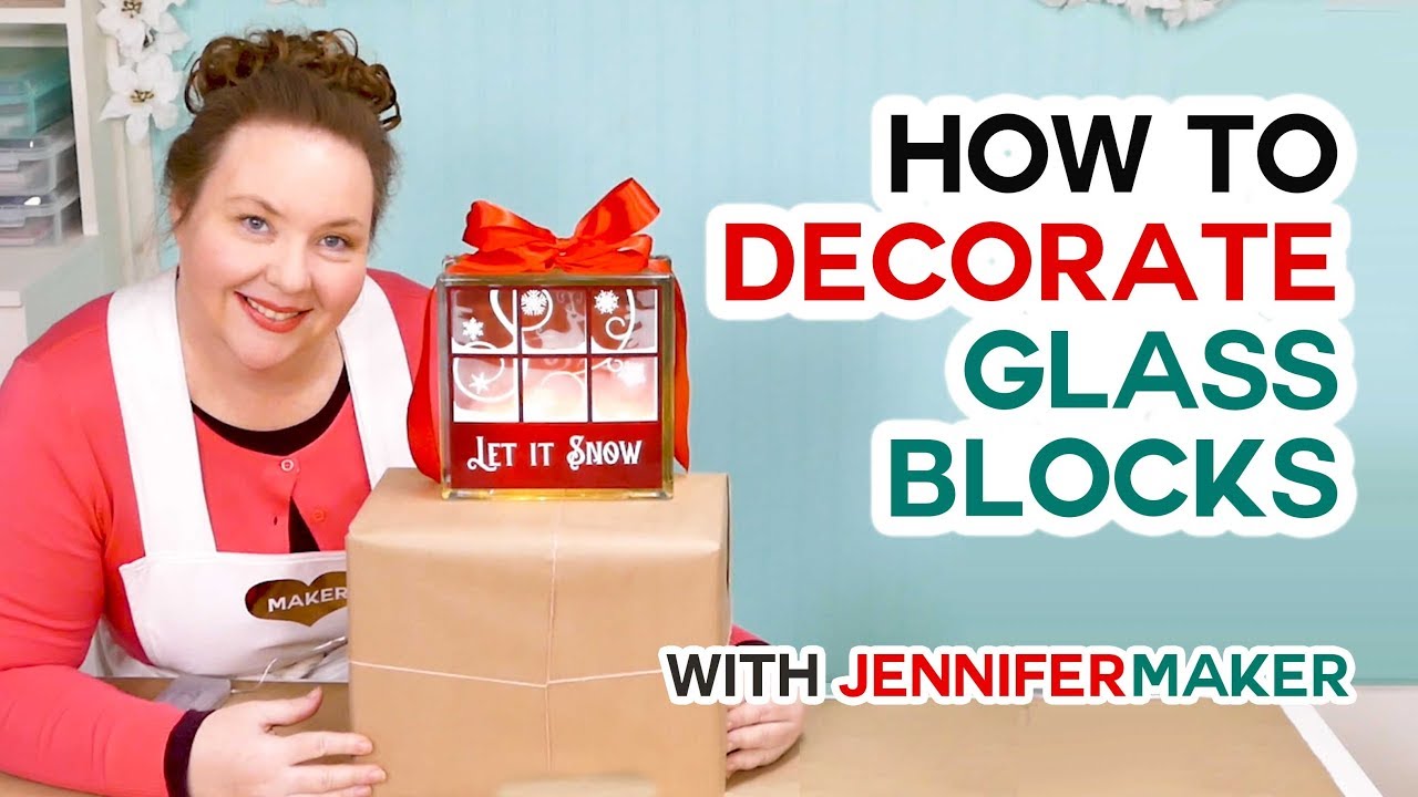 How to Decorate Glass Blocks with Lights and Vinyl (with your Cricut!) 