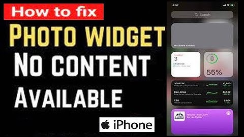 How to Fix No Photos Available Photos Widget No Content Available Photos Widget iPhone iOS 17