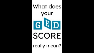 What does Your GED Score Really Mean? #shorts