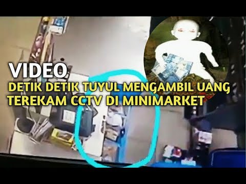 VIDEO DETIK DETIK TUYUL NGAMBIL UANG  TEREKAM CCTV  DI MINIMARKET