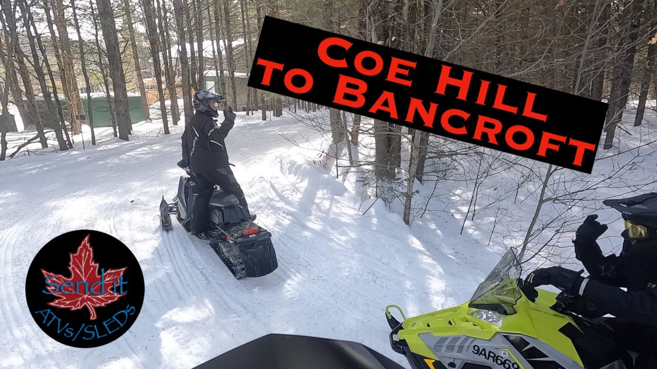 Snowmobile ride from Coe Hill to Bancroft (Part 1) YouTube