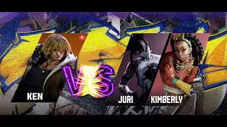 Street Fighter 6 | Ken VS Juri/Kimberly CPU Gameplay