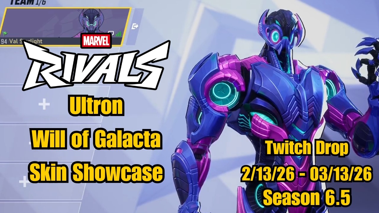 Ultron | Will of Galacta Twitch Drop Skin Showcase | Marvel Rivals Gameplay Season 6.5