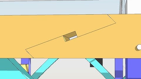 SketchUp - Stop-splayed, tabled, undersquinted wedged scarf joint, Trait de Jupiter | Timber Framing