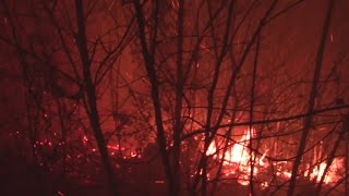 Fire crews respond to a forest fire in Harlan County Police Harlan County Teenager Intentionally Set Several Forest Fires