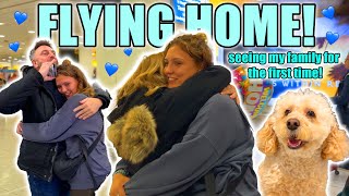 FLYING HOME AFTER LIVING ABROAD FOR A YEAR! Reunion Vlog 💙