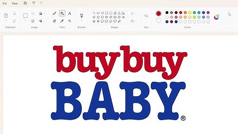 How to draw the Buy Buy Baby logo using MS Paint | How to draw on your computer