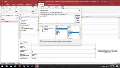 MS Access - Setting Up Validation Rules