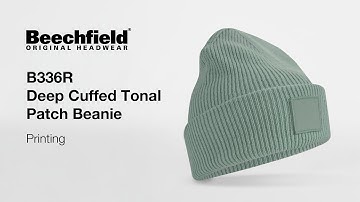 How to print onto the B336R Deep Cuffed Tonal Patch Beanie | Beechfield Headwear