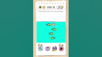 Brain test : level 112 - feed them. one for each please