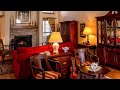 Cozy Winter Cabin with Smooth Jazz Piano, Fire Place and Snowfall for Studying, Jazz Fireplace