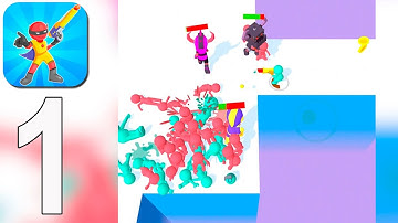 Paint Brawl 3D - Gameplay Walkthrough part 1 - Level 1-20(iOS, Android)