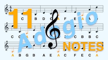 G Clef (Treble Clef): Learn to Read the A Note in Less Than 2 Minutes - Adagio, 11 Notes