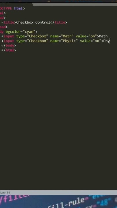 How to make CheckBox in html #html #tag #HTML_Tag_for_CheckBox #html ...