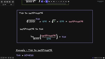 Uniswap V3 - Tick and SqrtPriceX96 | DeFi