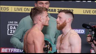 EDDIE HEARN PRESENTS DALTON SMITH v RAY MOYLETTE OFFICIAL WEIGH IN MARTINEZ WARR