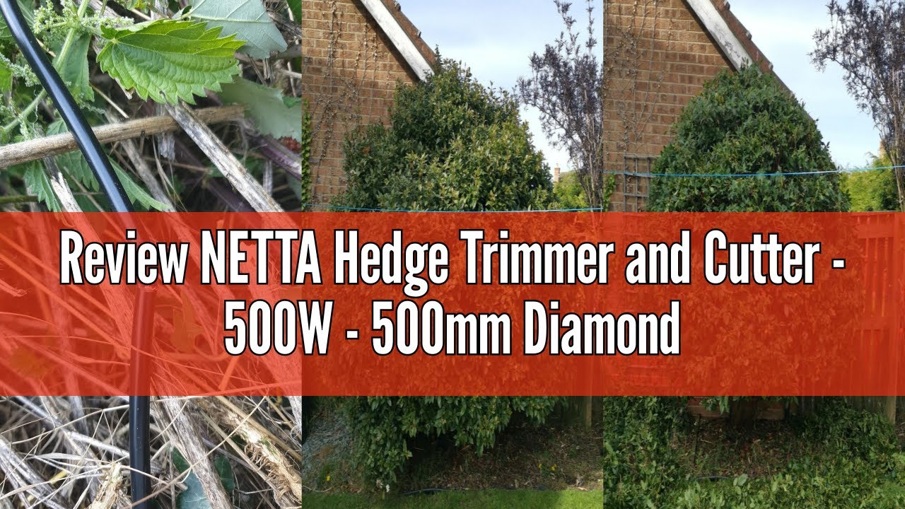 Review NETTA Hedge Trimmer and Cutter - 500W - 500mm Diamond Cutting Blade - 16mm Tooth Opening - 6M