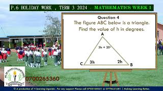 P.6 Mathematics   Holiday Work Term 3, 2024 Mathematics Holiday