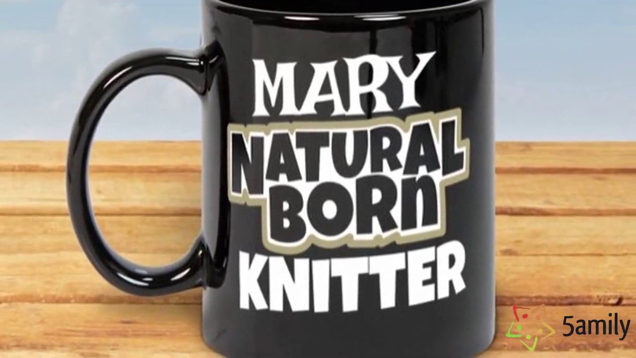 Custom Knitting Coffee Mug Personalised With Name | Gifts For Knitters